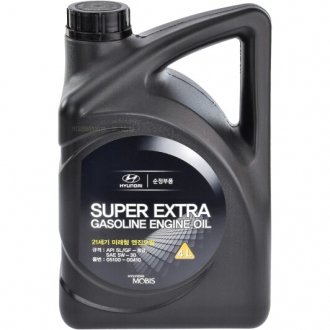 Масло ДВС 5W-30 4 л Super Extra Gasoline SL/GF-3 п/с (05100-00410) Mobis Hyundai/Kia/Mobis 0510000410