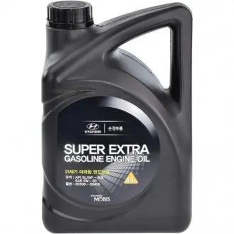 Олія ДВЗ 5W-30 4 л Super Extra Gasoline SL/GF-3 п/с (05100-00410) Mobis Hyundai/Kia/Mobis 0510000410