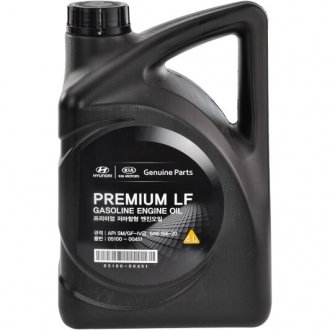 Масло ДВС 5W-20 4 л Premium LF Gasoline SM/GF-4 синт. Mobis Hyundai/Kia/Mobis 05100-00451