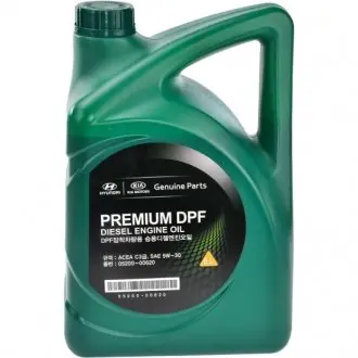 Олія ДВЗ 5W-30 6 л Premium DPF Diesel ACEA C3 синт. Mobis Hyundai/Kia/Mobis 05200-00620