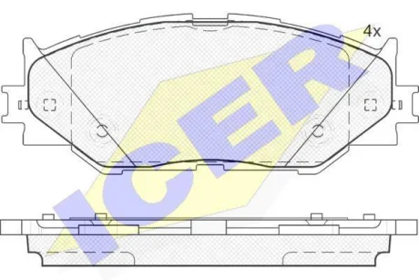 Колодки гальмівні (передні) Lexus IS II/III 05- ICER 181750
