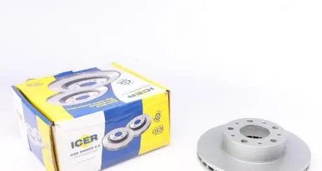 Диск гальмівний (передній) Citroen Jumper/Fiat Ducato/Peugeot Boxer 06- (280x28) (з покр.) (вент.) ICER 78BD5622-2