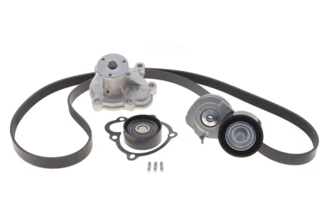 Комплект ременя генератора + помпа Opel Astra J/Corsa/Meriva 1.7D 09- (6PK1718) INA 529 0312 30