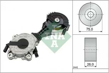 Натяжник ременя генератора Citroen Berlingo/Peugeot Partner 1.6 VTi 09- INA 534 0425 10