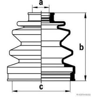 Пильовик ШРКШа (компл.) HONDA, HYUNDAI, KIA, MITSUBISHI, SUBARU JAKOPARTS J2863004