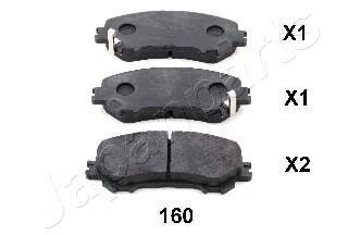 NISSAN колодки гальм. передні Qashqai 1,2-1,6 13-, X-Trail 1,6 13- JAPANPARTS PA-160AF (фото 1)