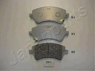 TOYOTA гальмівні колод. передн.Corolla 02- E12 JAPANPARTS PA-211AF