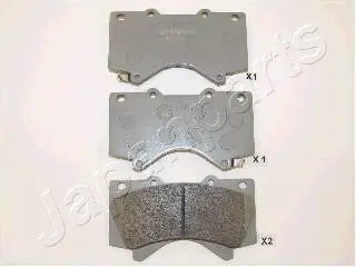 Тормозные колодки передние (18мм) (сис. ADVICS) Lexus LX Toyota Land Cruiser 07- JAPANPARTS PA-272AF