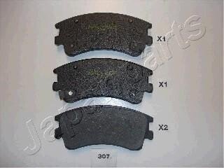 MAZDA гальмівні колодки перед. MAZDA 6 02- JAPANPARTS PA-307AF