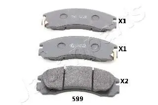 MITSUBISHI гальмівні колодки перед. Pajero 90-,L200/400, Galant, Lancer JAPANPARTS PA-599AF