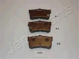 HYUNDAI гальмівні колодки задні Sonata 91- JAPANPARTS PP-598AF
