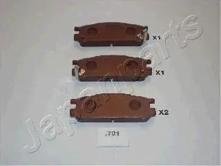 SUBARU колодки гальм. задн. Legacy, Impreza - 98 JAPANPARTS PP-701AF