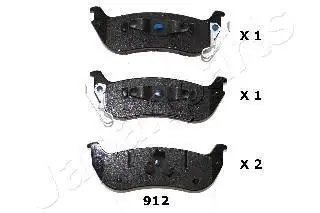Гальм. колод. задн. CHRYSLER PACIFICA 03- JAPANPARTS PP-912AF
