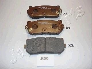 KIA гальмівні колодки задн.Carens 04- Clarus 98- Shuma 98- JAPANPARTS PP-K00AF