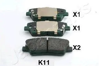 HYUNDAI гальмівні колодки задн.Sorento,Santa Fe 06- JAPANPARTS PP-K11AF