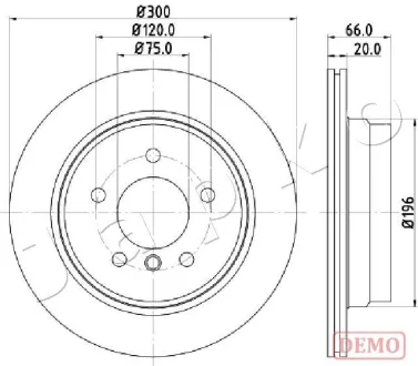 -Гальмівний диск JAPKO 610117C
