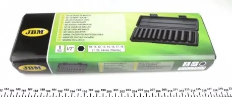 Набір головок ударних 6-гранних 1/2" (11шт) JBM 52342
