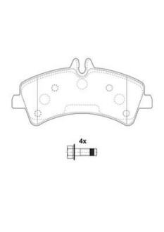 Тормозные колодки задние Mercedes Sprinter/VW Crafter Jurid 2921709560