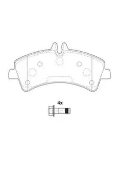 Тормозные колодки задние Mercedes Sprinter/VW Crafter Jurid 2921709560