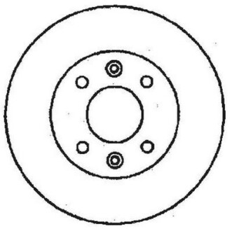 Тормозной диск передний Peugeot 106, 205, 306, 309, 405 / Citroen AX, C15, Saxo, ZX Jurid 561253JC