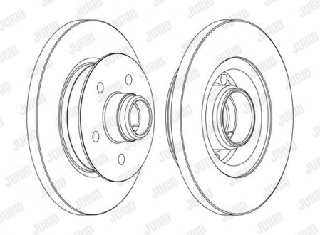 Гальмівний диск передній VW Transporter III Jurid 561437JC1