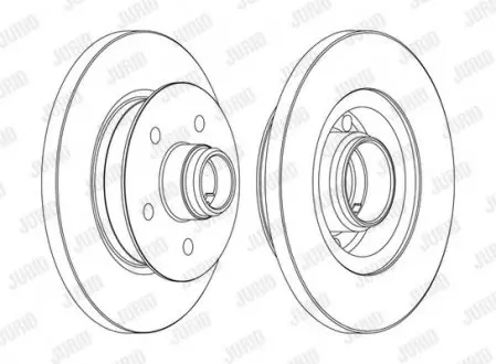 Гальмівний диск передній VW Transporter III Jurid 561437JC1