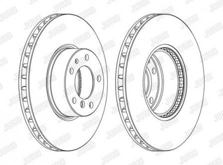 Тормозной диск передний BMW 5-Series, 7-Series, 8-Series, Jurid 561553JC1