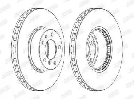 Гальмівний диск передній BMW 5-Series, 7-Series, 8-Series, Jurid 561553JC1
