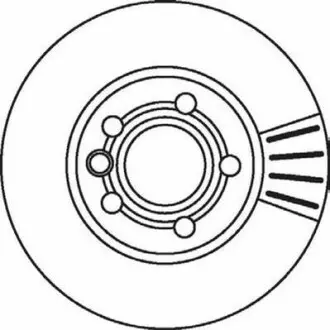 Тормозной диск передний Ford Galaxy / Seat Alhambra / VW Sharan (1996->) Jurid 562043JC