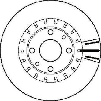 Диск гальмівний ВАЗ 2110-2112 передн. вент. (2 шт.) Jurid 562121J