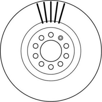 Гальмівний диск передній Audi A1, TT / VW Bora, Golf, Beetle, Polo / Skoda Octavia / Seat Ibiza, Leo Jurid 562132JC