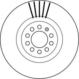 Гальмівний диск передній Audi A1, TT / VW Bora, Golf, Beetle, Polo / Skoda Octavia / Seat Ibiza, Leo Jurid 562132JC