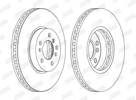 Гальмівний диск передній BMW X3, X5 Jurid 562134JC1