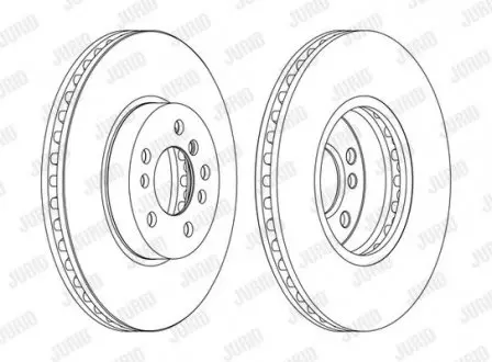 Гальмівний диск передній BMW X3, X5 Jurid 562134JC1