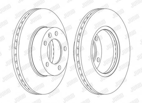 Гальмівний диск передній Nissan InterStar / Opel Movano / Renault Master II Jurid 562190JC1