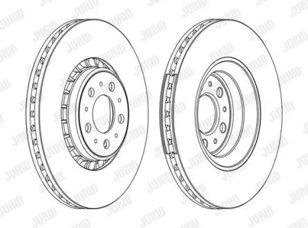 Тормозной диск передний Volvo XC90 Jurid 562217JC1