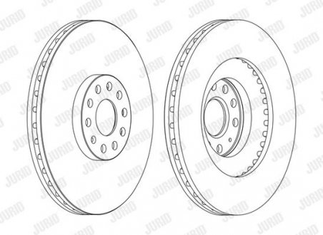 Гальмівний диск передній Audi A3 VW EOS, Golf, Passat, Scirocco / Seat Leon / Skoda Superb Jurid 562239JC1