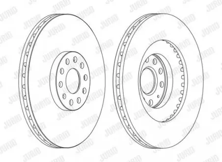 Гальмівний диск передній Audi A3 VW EOS, Golf, Passat, Scirocco / Seat Leon / Skoda Superb Jurid 562239JC1