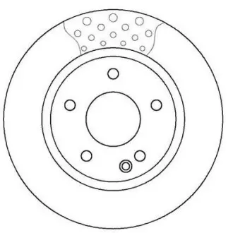 Гальмівний диск передній Mercedes Vaneo (2002->) Jurid 562249JC