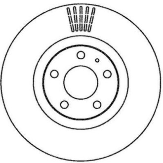 Тормозной диск передний Audi A6, A8 (2003->) Jurid 562265JC