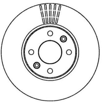 Гальмівний диск передній Dacia Logan, Sandero / Nissan Micra, Note, Tiida Jurid 562268JC