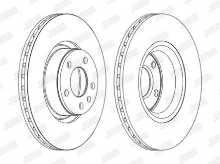 Гальмівний диск передній Audi A6, A6 Avant Jurid 562271JC1