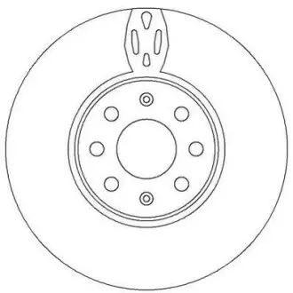 Тормозной диск передний Fiat Doblo, Punto/Opel Corsa Jurid 562297JC