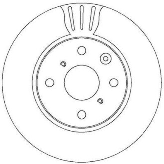 Гальмівний диск передній Citroen C1 / Peugeot 107, 108 / Toyota Aygo Jurid 562311JC