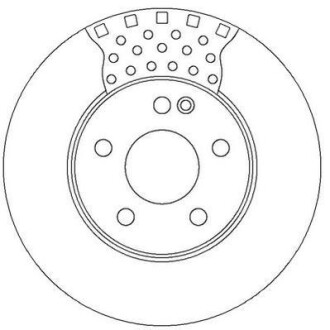 Гальмівний диск передній Mercedes-Benz A-class (169),B-class (245) Jurid 562314JC