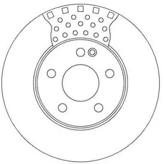 Тормозной диск передний Mercedes-Benz A-class (169),B-class (245) Jurid 562314JC