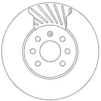 OPEL диск гальмівний передн.вентилір.Astra H,Combo,Meriva 03- Jurid 562315JC