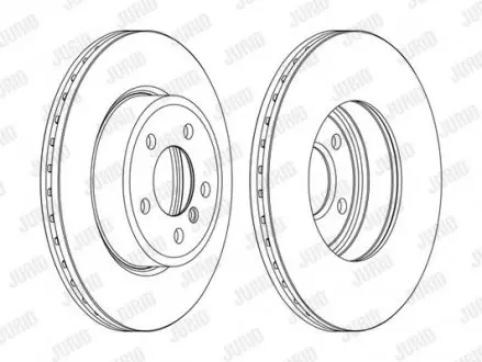 Тормозной диск передний BMW X3 (2004->) Jurid 562350JC1