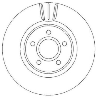 Тормозной диск передний Volvo C30, C70, S40, V50/Ford C-Max, Focus, Kuga, Tourneo, Transit Connec Jurid 562363JC