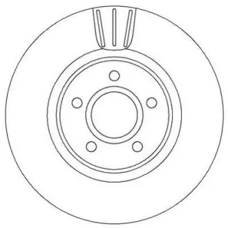 Гальмівний диск передній Volvo C30, C70, S40, V50/Ford C-Max, Focus, Kuga, Tourneo, Transit Connec Jurid 562363JC